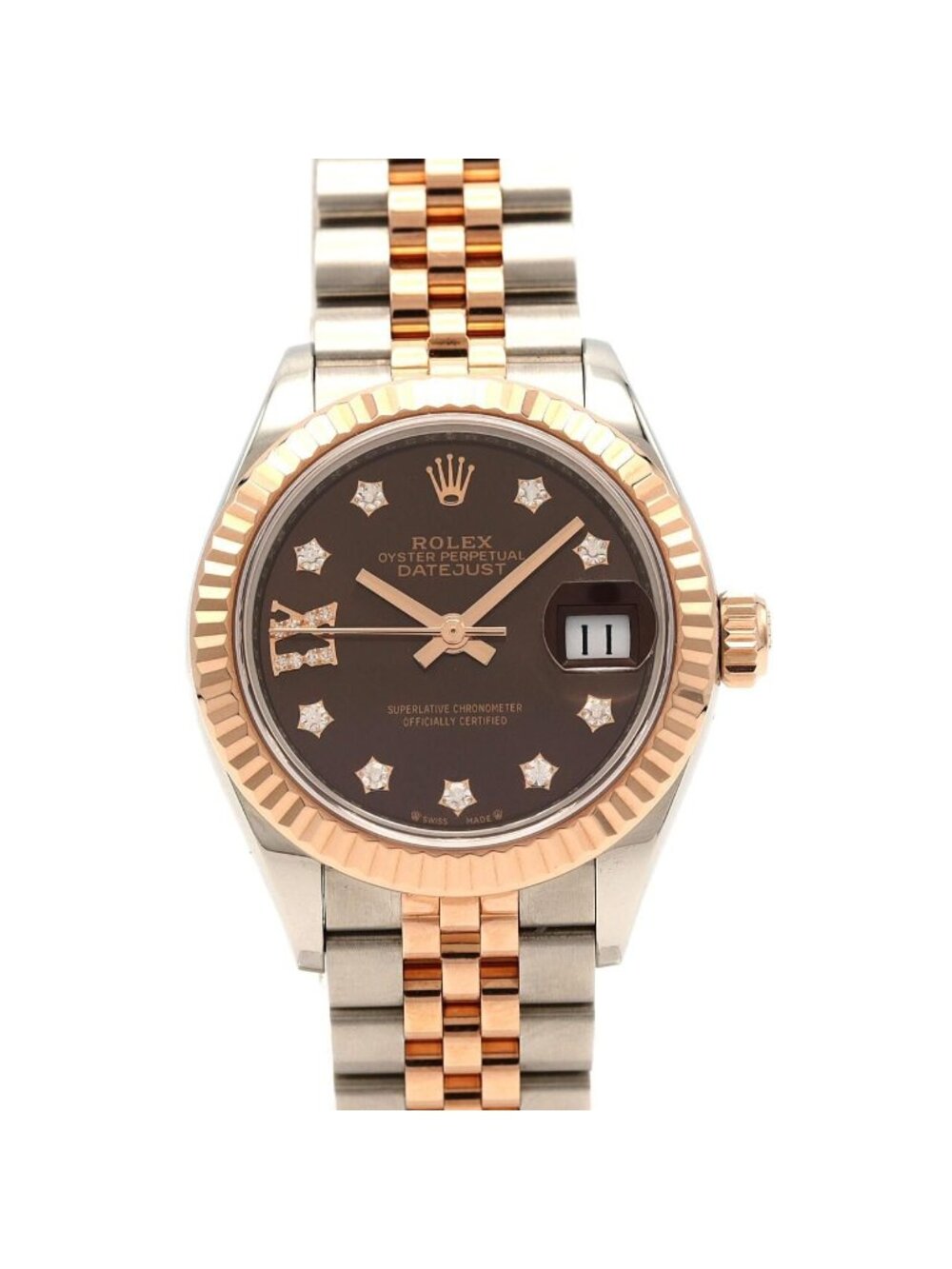 Rolex Datejust Stainless Steel Pink Gold Automatic